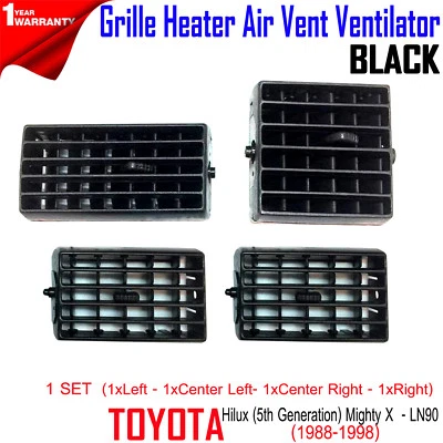 Juego de rejilla de ventilador de ventilación de aire calentador de tablero Toyota Pickup LN90 LN85 LN100 1988-95 Foto 1 de 2