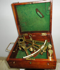 SEXTANT old with case and signed,