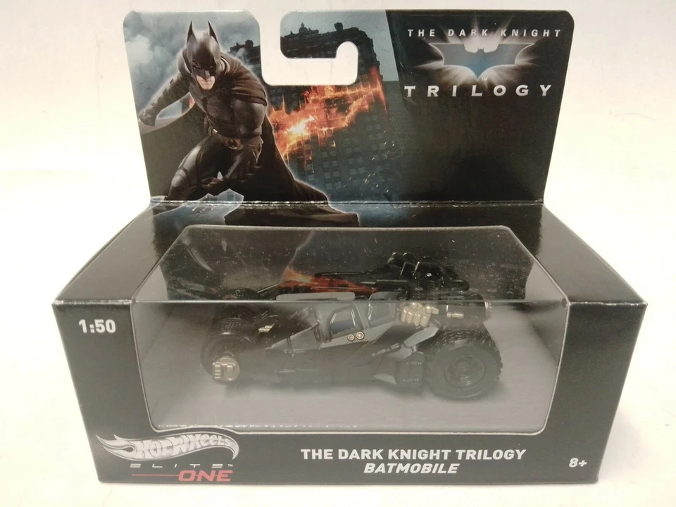 Hot Wheels Elite The Dark Knight Trilogy Batmobile Batman 1/50 BLY18 - Immagine 1 di 2