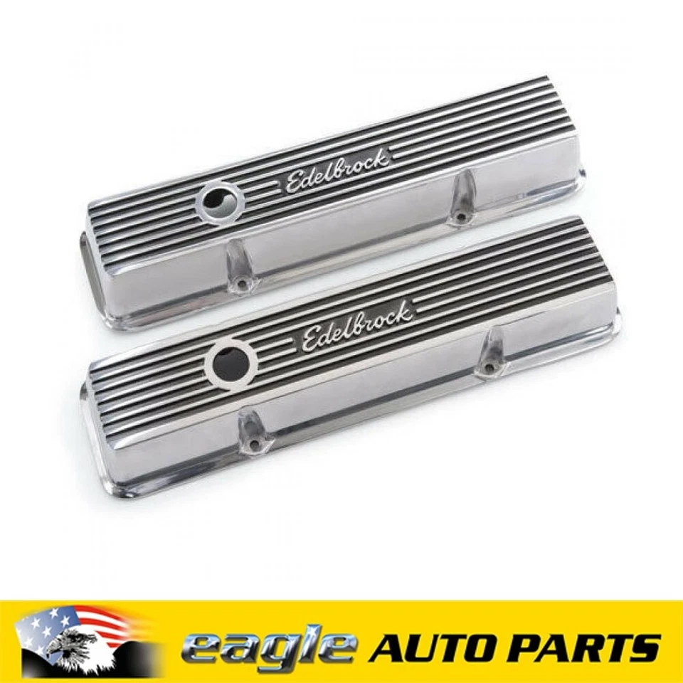 Chev 350 Small Block Edelbrock Elite II Series Rocker Covers Low Profile  ED4262 - image 1 of 1