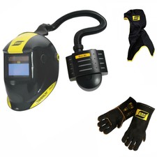 ESAB Warrior Tech Welding Helmet with Eco Air PAPR Unit + FREE Hood & Gloves