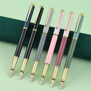 0.5mm Fine Nib Fountain Pen Smooth Writing Calligraphy Pen Vintage Inspired - Foto 1 di 15