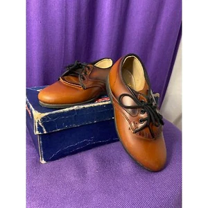 Vintage 1950s-60s, Child's Leather Oxford Shoes. Brand is "Storybook by Genesco" - Picture 1 of 16