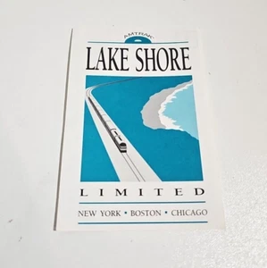 1990s Amtrak Lake Shore Limited Post Card Boston Chicago Passenger Rail Souvenir - Bild 1 von 2