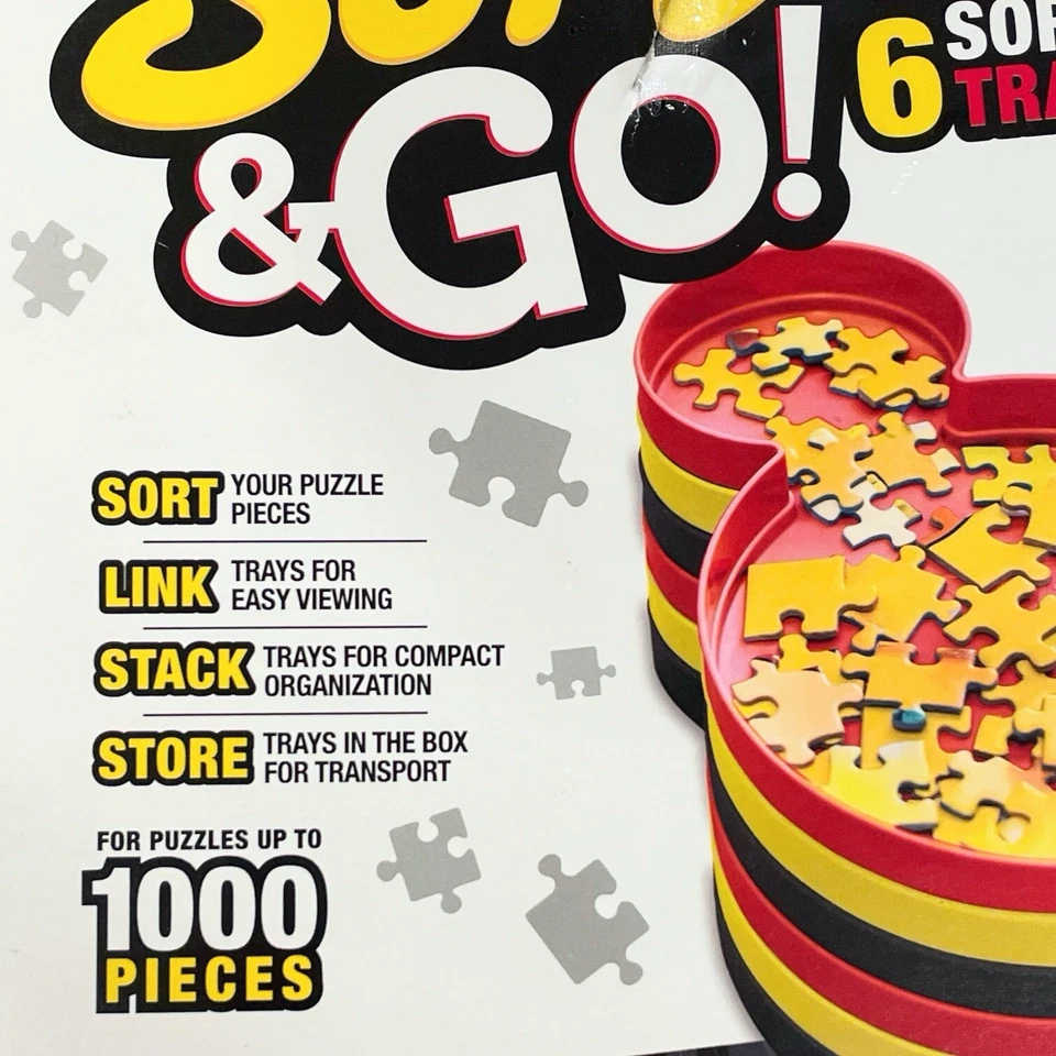 Ravensburger Disney Mickey Mouse Sort & Go Puzzle Piece Stackable Sorter Trays - Image 1 of 4
