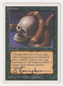 Signed Deathlace MP Revised Edition Artist Sandra Everingham 1994 MTG Magic Rare - Bild 1 von 2