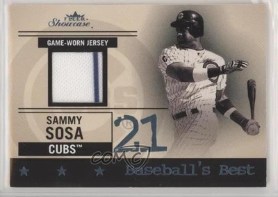 2004 Fleer Showcase Baseball's Best Reward Platinum Game Used /30 Sammy Sosa - Image 1 of 2
