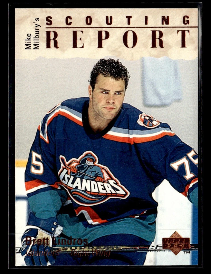 1995-96 Upper Deck #257 Brett Lindros Card New York Islanders - Image 1 of 2