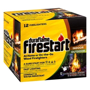 Duraflame 12er Pack Feuerstarter Indoor Outdoor gelb - schnell entzündend - Bild 1 von 8