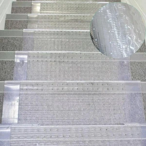 Vinyl Plastic Carpet Protector Clear Runner Home Office Hallway Film Mat Roll - Picture 1 of 8
