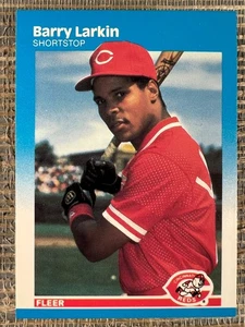 Barry Larkin 1987 Fleer #204 RC Rookie Cincinnati Reds - Picture 1 of 2