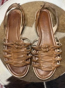 madewell sandals 7.5 womens Brown Leather - Picture 1 of 6