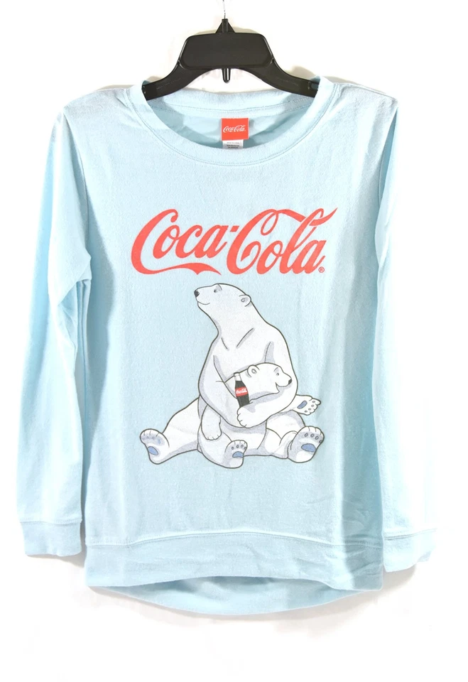 Camisa pulóver Coca-Cola de vellón cepillado para mujer talla XS cristal Foto 1 de 1