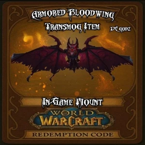 WORLD OF WARCRAFT Mount - Armored Bloodwing ✨️ WoW TCG Loot ✨️ - Picture 1 of 2