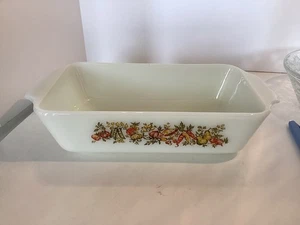 Vintage Anchor Hocking Nature’s Bounty 1qt. Glass Loaf Pan. USA - Picture 1 of 14