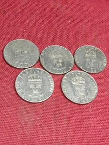 1 kr, lot of 5 coins from Sweden, C075 - Bild 1 von 15