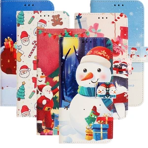 Case for OnePlus 13T 12 11 9 Nord N10 Christmas Leather Wallet Case Phone Cover - Picture 1 of 18