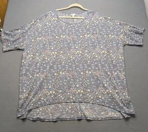 Lularoe Irma 3XL Size Lite Blue With Multicolor Pattern Fit Sz 26-28 - Picture 1 of 5