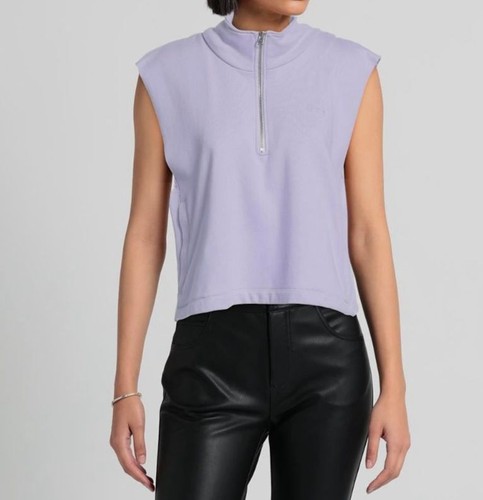 Felpa Maglione $355 MM6 Maison Margiela donna viola cotone quarto cerniera taglia S