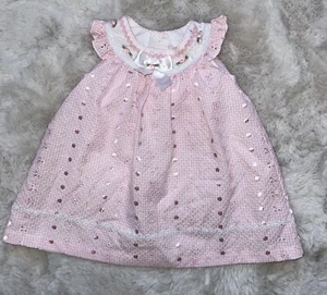 Vestido rosa bordado Bonnie bebé niño talla 18 meses - Imagen 1 de 6