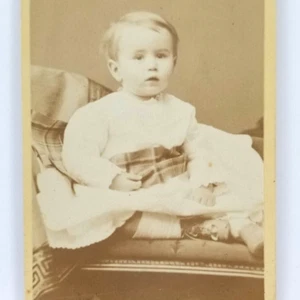 CDV Photo Portrait Of A Child Prarsall Brooklyn New York - Picture 1 of 3