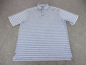 Footjoy Poloshirt Herren Extra Large Blau Weiß Gestreift Stretch Outdoor Golf - Bild 1 von 9