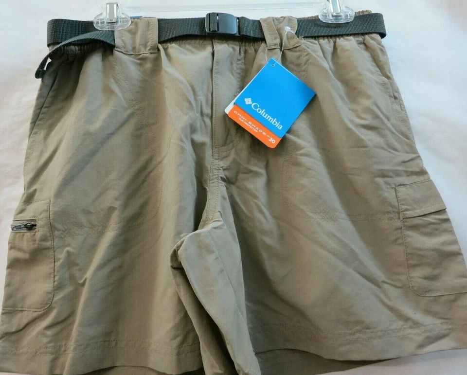 Columbia Sandy River Omni Shade UPF 30 Cargo Belted Shorts Sz Medium Tusk