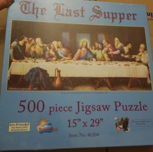 "Rompecabezas SunsOut Last Supper 500 piezas 15"" x 29" - Imagen 1 de 1