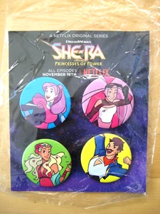 SHE-RA UND DIE PRINZESSINNEN DER MACHT NETFLIX BUTTON PIN 4ER SET 2018 DREAMWORKS - Bild 1 von 2