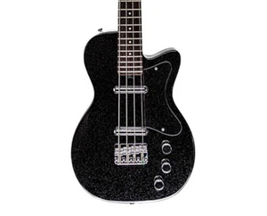 Silvertone 1444 Classic Series Short Scale Bass - Black Silver Flake - Picture 1 of 8