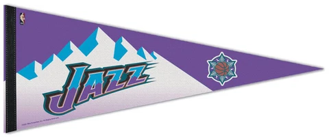 UTAH JAZZ Purple-Retro 1996-2004 Style Premium Felt Collectors PENNANT Cover