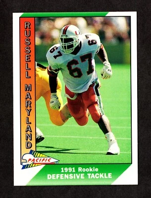 1991 PACIFIC RC #536 RUSSELL MARYLAND - DALLAS COWBOYS - ROOKIE CARD - *02 - Image 1 of 2