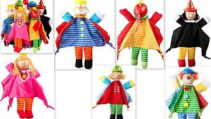 Hand Puppets Cloth Textile Puppet Show Wizard Clown King Prince Dragon Fairytale