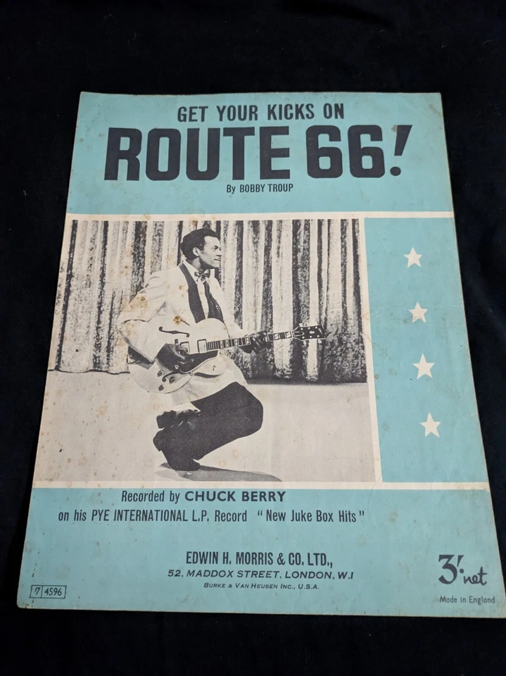 Get Your Kicks On Route 66  Sheet Music Bobby Troup Recorded By Chuck Berry - Image 1 of 1