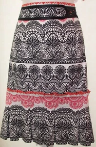 KAREN MILLEN COTTON SUMMER SKIRT SIZE 8 - Picture 1 of 6