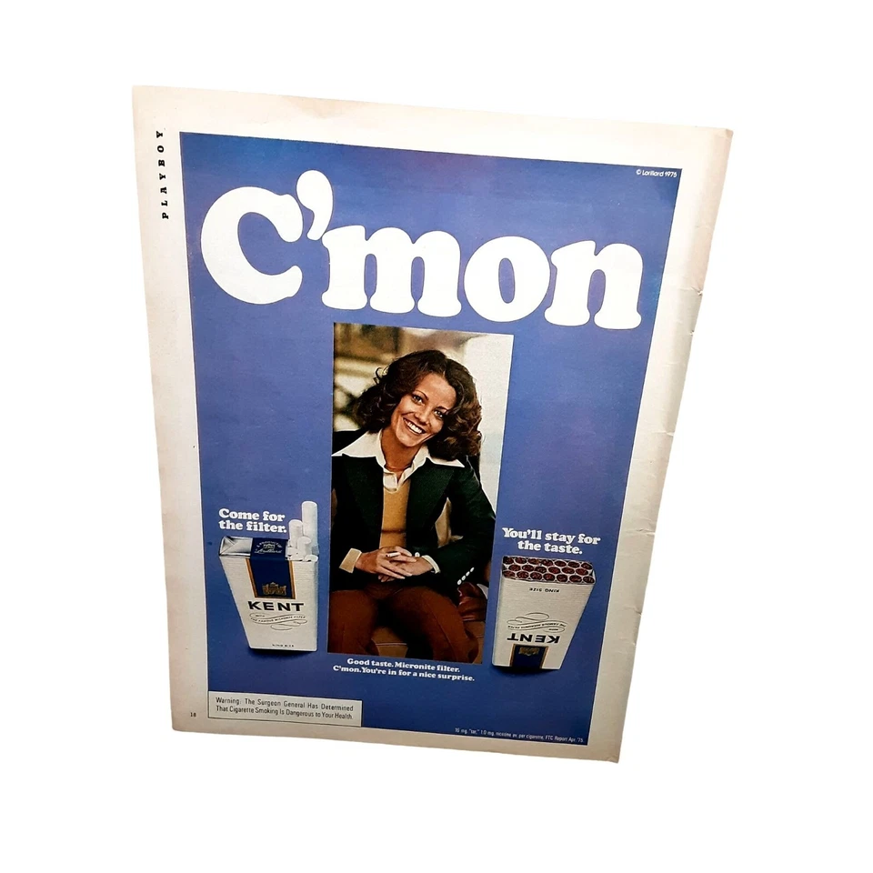 Kent Cigarettes Stay For The Taste 1976 anuncio impreso original vintage años 70 Foto 1 de 1