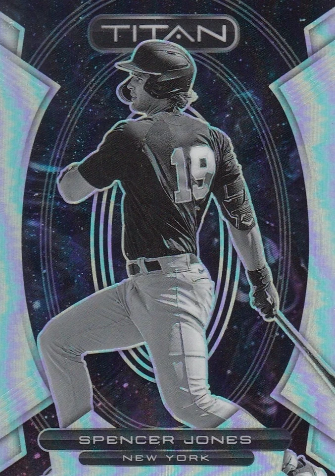 SPENCER JONES CHRONICLES TITAN ROOKIE PRIZM REFRACTOR RC YANKEES #9 2023 23 - Image 1 of 1
