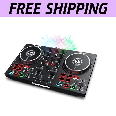 Compact USB DJ Controller Set with Party Lights - Serato & Algoriddim Compatible - Image 1 of 4