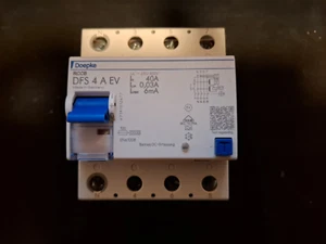 Doepke FI-Schalter DFS4 A EV IP20 Fehlerstrom-Schutzschalter 40 A 0,03 A 6 mA - Bild 1 von 1