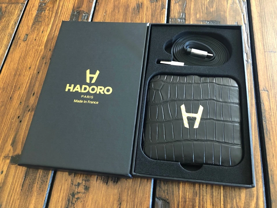 Genuine Hadoro Paris Wireless Charging Pad Black Alligator Rare Exotic Unique  - Image 1 of 1