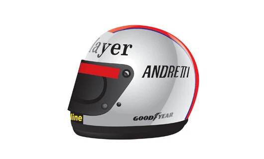 1:8 Truescale Casco M.Andretti 1977 True Scale Miniatures Tsm12Ac05  Modellino - Immagine 1 di 2