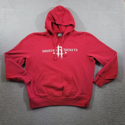Houston Rockets Hoodie Men Extra Large Red Pullover NBA Sweatshirt Solid Sweater Cover