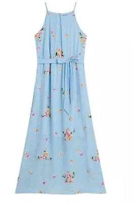 Byer California Big Girls Sleeveless Floral 16.5 Plus, Blue - Image 1 of 4