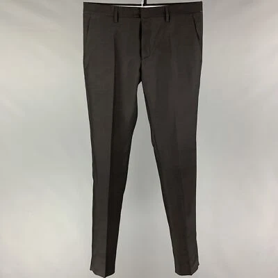 DSQUARED2 Talla 32 Algodón Negro Seda Botón Fly Vestido Pantalones - Imagen 1 de 4