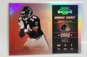 KAHLIL HILL - 2002 PLAYOFF CONTENDERS ROOKIE TICKET #50/50 - ATLANTA FALCONS RC - Picture 1 of 2
