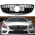 GT R Style Front Silver Grill Grille For Mercedes-Benz SL400 SL500 Replacement