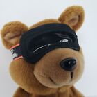 Vintage 2000 Harley Davidson Plush Brown Bear Goggles Leather Chaps Toy Doll 7&quot;