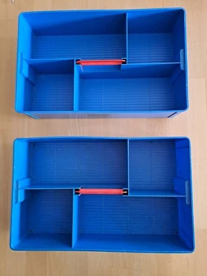 LEGO Original Sortierkasten Blau 70er 2x Aufbewahrung Box gut - Bild 1 von 4