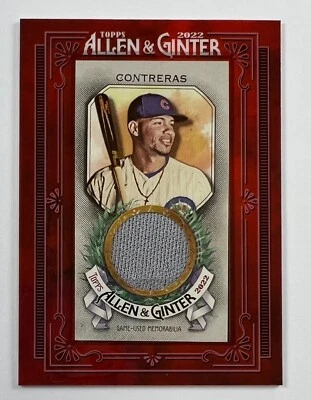 2022 Topps Allen & Ginter Willson Contreras (Cubs) Mini Frame Relic Card  JOP - Image 1 of 2