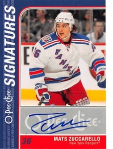 2011-12 O-Pee-Chee Signatures #OSMZ Mats Zuccarello E